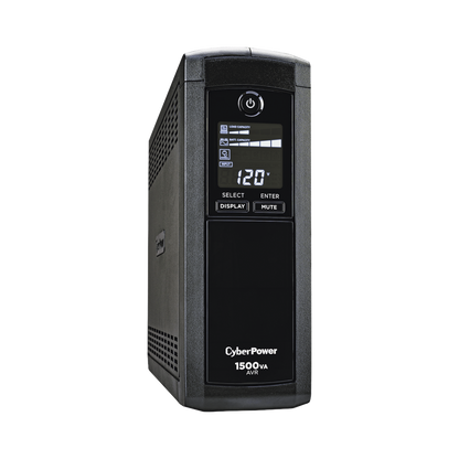 No Break Cyberpower Cp1500avrlcd 1500va/ 900 Watts, Interactivo,torre, 12 Nema 5-15r, 6 Respaldo Y 6 Supresin, 3 AÑos De Garanta, Incluyendo Batera.