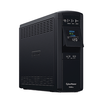 No Break Cyberpower (cp1500pfclcda) 1500 Va /1000 W, Interactivo, Onda Senoidal Pura (pfc),12 × Nema 5-15r, (6 Respaldo Y 6 SupresiÓn),torre, GarantÍa 3 AÑos Incluye BaterÍa