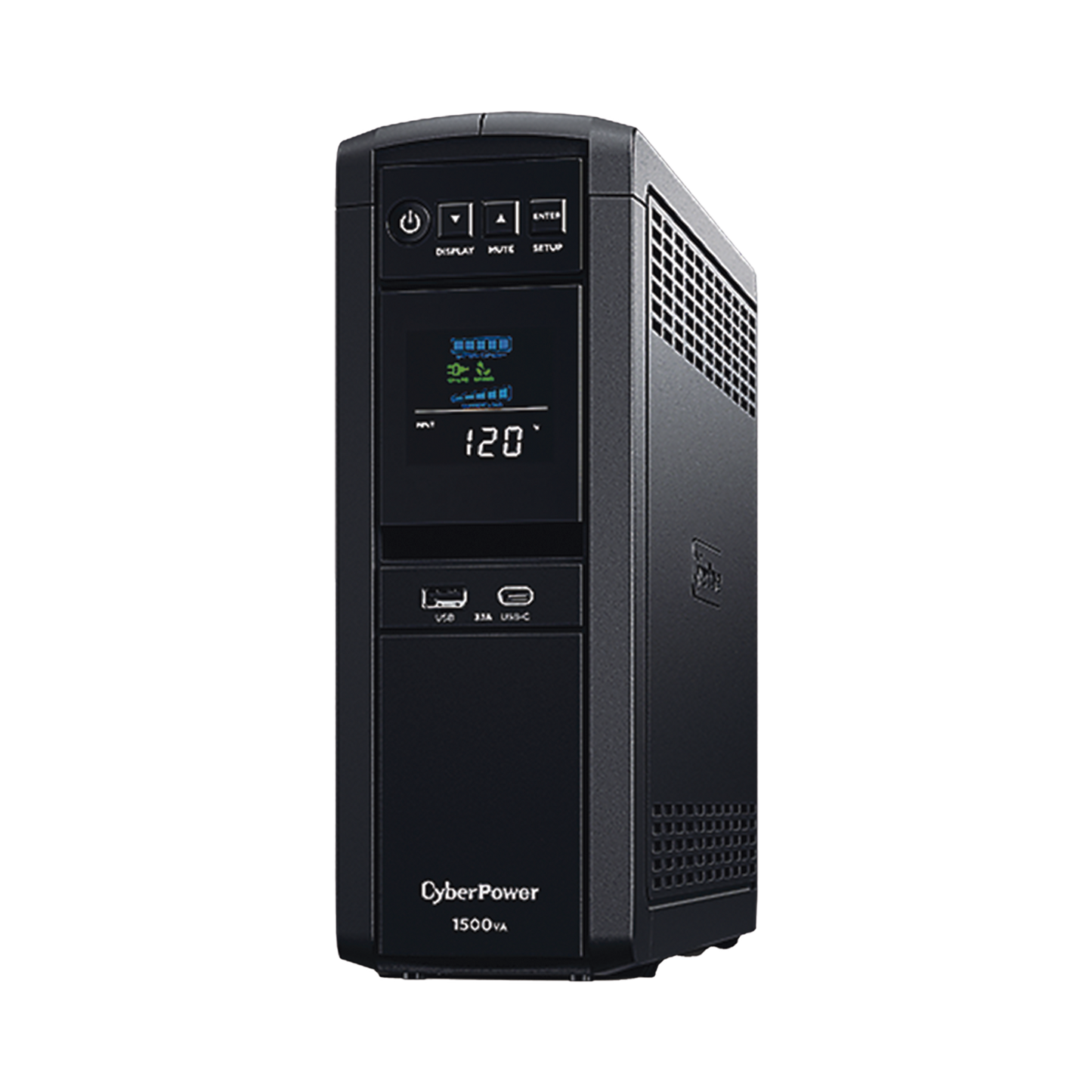 No Break Cyberpower (cp1500pfclcda) 1500 Va /1000 W, Interactivo, Onda Senoidal Pura (pfc),12 × Nema 5-15r, (6 Respaldo Y 6 SupresiÓn),torre, GarantÍa 3 AÑos Incluye BaterÍa