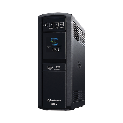 No Break Cyberpower (cp1500pfclcda) 1500 Va /1000 W, Interactivo, Onda Senoidal Pura (pfc),12 × Nema 5-15r, (6 Respaldo Y 6 SupresiÓn),torre, GarantÍa 3 AÑos Incluye BaterÍa