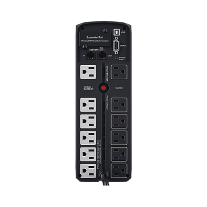 No Break Cyberpower (cp1500pfclcda) 1500 Va /1000 W, Interactivo, Onda Senoidal Pura (pfc),12 × Nema 5-15r, (6 Respaldo Y 6 SupresiÓn),torre, GarantÍa 3 AÑos Incluye BaterÍa