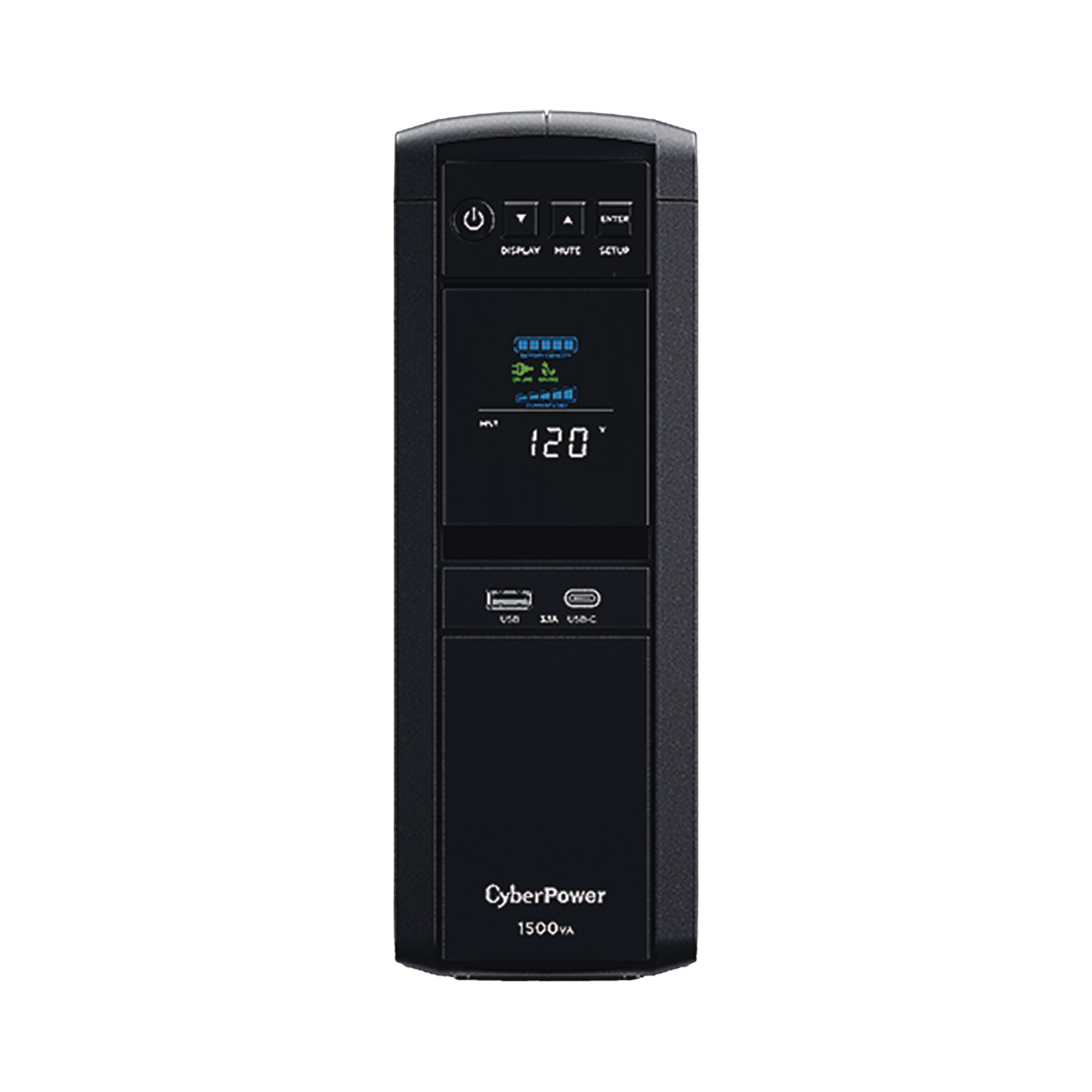 No Break Cyberpower (cp1500pfclcda) 1500 Va /1000 W, Interactivo, Onda Senoidal Pura (pfc),12 × Nema 5-15r, (6 Respaldo Y 6 SupresiÓn),torre, GarantÍa 3 AÑos Incluye BaterÍa