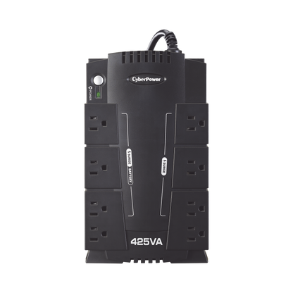 No Break Cyberpower (cp425slg) Standby 425va / 255 W, 8 X Nema 5-15r, (4 Respaldo Y 4 SupresiÓn) 3 AÑos De GarantÍa Incluyendo BaterÍa.