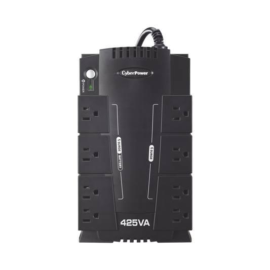 No Break Cyberpower (cp425slg) Standby 425va / 255 W, 8 X Nema 5-15r, (4 Respaldo Y 4 SupresiÓn) 3 AÑos De GarantÍa Incluyendo BaterÍa.