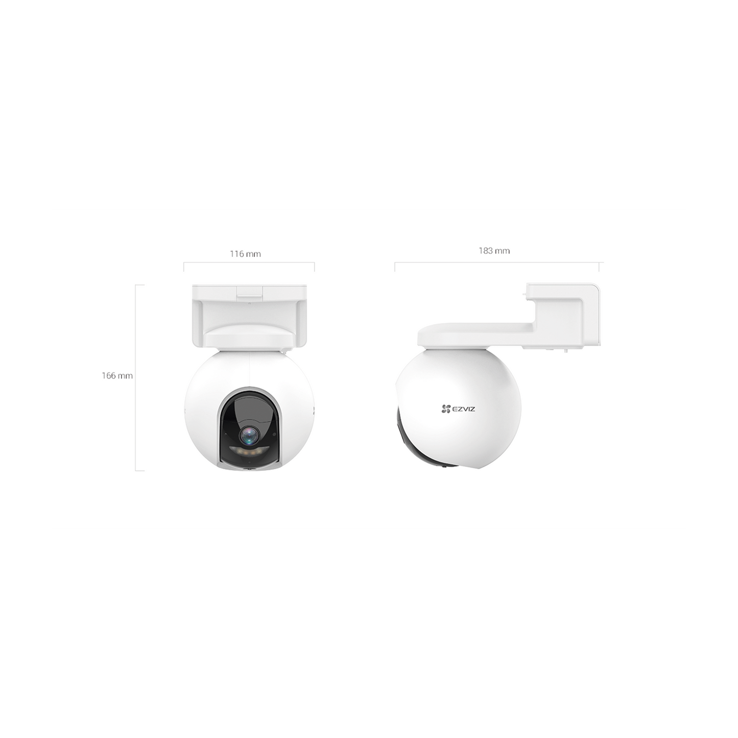 Camara Pt / Wi-fi / Con Bateria Recargable (sin Cables) / 2k Plus (4 Megapixel)  / Compatible Con Panel Solar Cs-cmt-solarpanel-e / Seguimiento Inteligente / Visión Nocturna A Color / Detección Humana  / Exterior