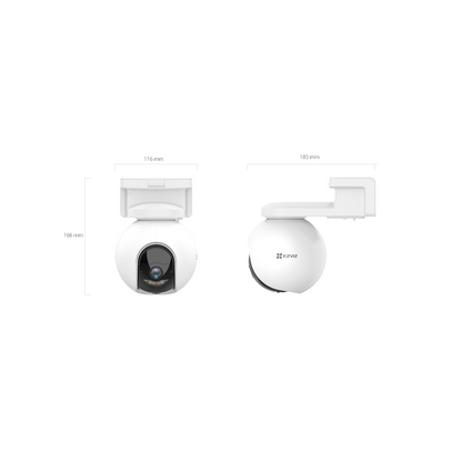 Camara Pt / Wi-fi / Con Bateria Recargable (sin Cables) / 2k Plus (4 Megapixel)  / Compatible Con Panel Solar Cs-cmt-solarpanel-e / Seguimiento Inteligente / Visión Nocturna A Color / Detección Humana  / Exterior