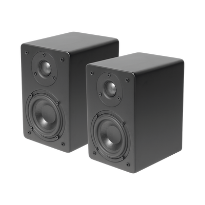 Par De Altavoces De Estantería | Woofer  De 4'' | Tweeter De 1 | Acabado Negro Mate | 40 Watts | 8ohms