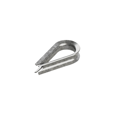 Cuello/ Guardacabo/ Rozadera Para Cable De 3/8" De Acero Galv. Por Inmersión.