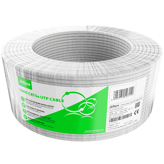 Bobina/ Dahua/ Pfm922i-5eun-c-100/ Bobina De 100 Metros De Cable Utp Cat 5e/ Cca/color Blanco/ Uso Interior/ Cubierta De Fr-pvc (rohs Compliant