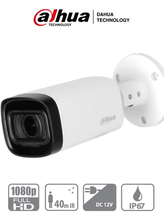 Camara Analoga/ Dahua/ Hac-b4a21-vf/ Hdcvi Bullet Varifocal De 2 Mp/ Lente De 2.7 A 12mm/ Angulo Ajustable De 102 A 32 Grados/ Ir De 40 Mts/ Dwdr/ Ip67/ Menu Osd/ Soporta: Hdcvi/ahd/tvi Y Cbvs