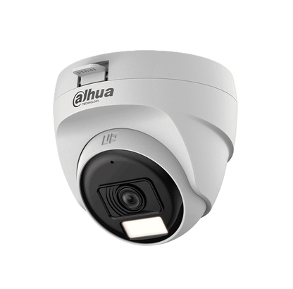 Camara Hdcvi X Plus/ Dahua/ Hac-t1a21n-u-il-a/domo De 2 Mp/ / Lente De 2.8 Mm Apertura Hasta 100°/ Iluminacion Dual Inteligente Hasta 25mts Con Ir & 20mts Luz Calida/ Microfono Integrado/ Policarbona