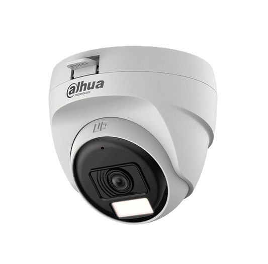 Camara Hdcvi X Plus/ Dahua/ Dh-hac-t1a51n-u-il-a/ Domo 5 Mp/lente 2.8 Mm Apertura Hasta 106°/iluminacion Dual Inteligente/ Microfono Incorporado/ Iluminacion Hasta 25mts Ir + 20mts Luz Calida/ Plasti