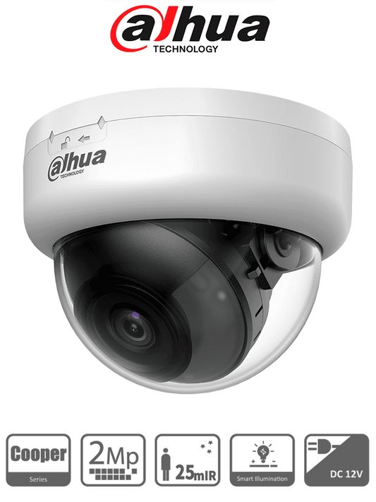 CÁmara Hdcvi Dahua Dh-hac-d1a21n-u - CÁmara Domo Hdcvi 1080p/ Lente De 2.8 Mm/ Ir Inteligente De Hasta 25 Mts/ Wdr Digital/ Soporta Hdcvi & Ahd & Hdtvi & Cvbs/ Policarbonato