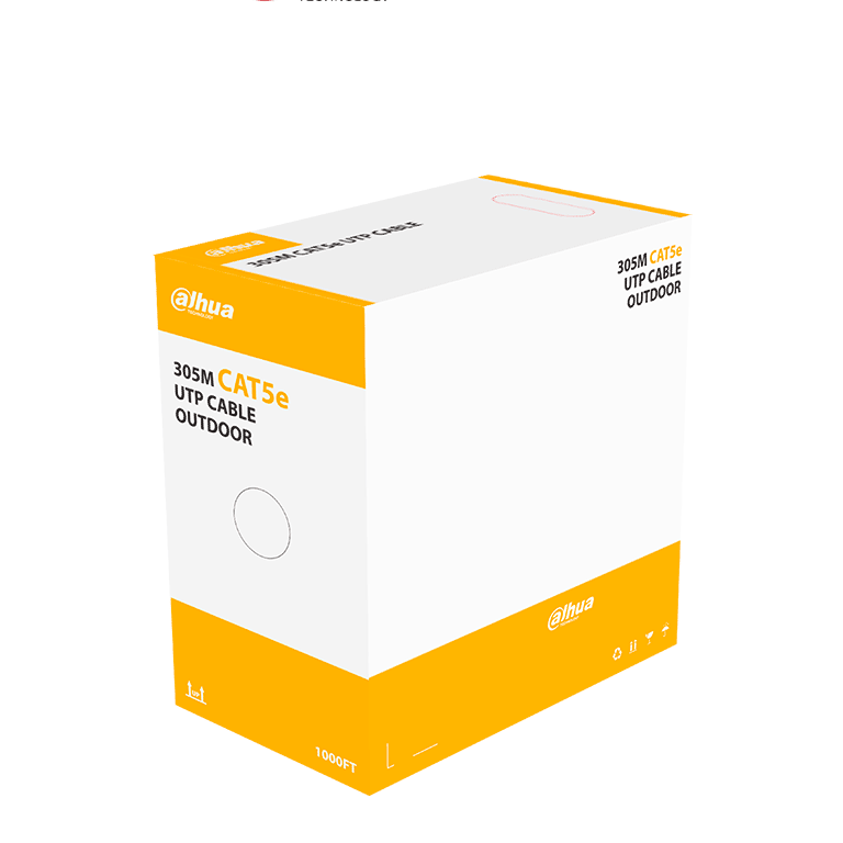 Cable Utp/dahua/dh-pfm920-5eu/bobina De Cable Utp Para Exterior Cat5e/ 100% Cobre/ 305 Metros/ Color Negro/ Cubierta Exterior Mdpe/ Cumple Con Estandares Ansi/tia 568-c.2/ Retardante De Llama/ Rohs/