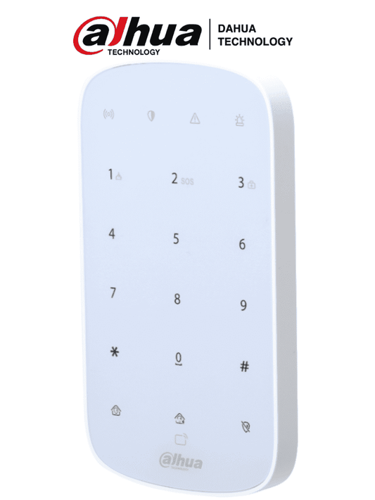 Teclado/ Dahua/ Dhi-ark30t-w2/ Teclado Inalambrico Interior Touch Para Armado Y Desarmado / Soporta Hasta 32 Usuarios Con Pin O Tarjetas Mifare / Indicadores Led De Status Del Panel / Alarma De Bater