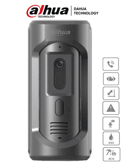 Frente De Calle/ Dahua/ Vto2101e-p-s2/ Para Videoportero Ip/ Antivandalico Ik10/ Funcion Independiente/ Metalico/ Ip65/ Camara De 2 Megapixeles/ Soporta Mensajes De Video Y Audio/ Poe 802.3 Af/ Apert