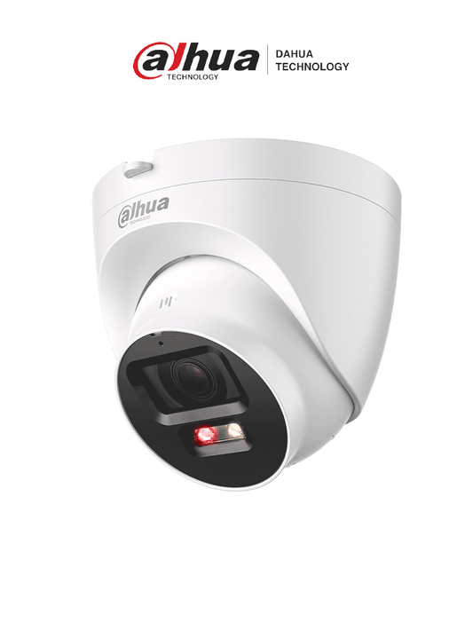 Camara Ip/ Dahua/ Ipc-hdw2549t-s-pv Domo Ip De 5 Mp/ 30 Mts De Iluminador Dual Inteligente/ Disuasion Activa/ 2.8mm/ Smd Plus/ Prot. Perimetral/microfono Y Bocina Integrados/audio 2 Vias/ip67/msd