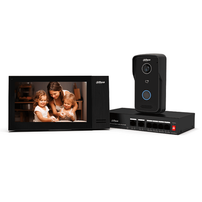 Kit De Videoportero Ip/dahua/kitktp02/ Monitor De 7 Con Memoria Embebida De 8 Gb/ 61 Es De Alarma/ Frente De Calle Ip65/ Apertura Remota/ Soporta Apertura Remota Y Con Tarjetas Mifare Ic Card