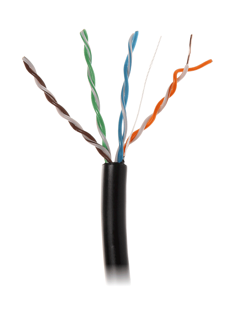 Cable Utp/dahua/dh-pfm920-5eu/bobina De Cable Utp Para Exterior Cat5e/ 100% Cobre/ 305 Metros/ Color Negro/ Cubierta Exterior Mdpe/ Cumple Con Estandares Ansi/tia 568-c.2/ Retardante De Llama/ Rohs/