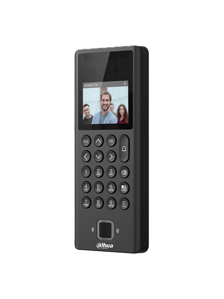 Control De Acceso Y Asistencia/ Dahua/ Asi3204e/con Reconocimiento Facial/pantalla De 2.4/1,000 Usuarios/1,000 Contrasenas/3,000 Tarjetas Mifare/3,000 Huellas/50 Administradores/100,000 Reg/ Salida