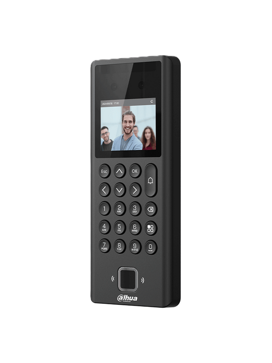 Control De Acceso Y Asistencia/ Dahua/ Asi3204e/con Reconocimiento Facial/pantalla De 2.4/1,000 Usuarios/1,000 Contrasenas/3,000 Tarjetas Mifare/3,000 Huellas/50 Administradores/100,000 Reg/ Salida