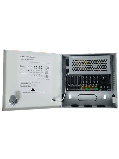 Fuente De Poder Dahua Distribuidor De Energia 5 Canales/ 12 Vdc/ 4 Amp/ Fusibles Intercambiables/ Proteccion De Sobrecarga/ Color Blanco