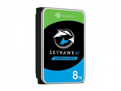 Disco Duro Interno Seagate Skyhawk Ai 8tb 3.5 Escritorio Sata3 6gb/s 256mb 7200rpm Video Vigilancia 24x7 Dvr Y Nvr 1-16 Bahias 1-64 Cam