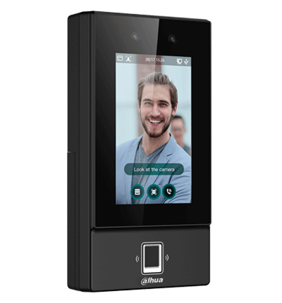 Control De Acceso/ Dahua/ Dhi-asi6214s-d/ Con Reconocimiento Facial/ Pantalla De 4.3 Pulgadas/ Camara 2 Mp/ 6.000 Usuarios/ 6.000 Rostros/ 6.000 Contraseñas/ 6.000 Huellas Dactilares/fact