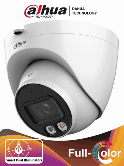 Camara Ip/dahua/dh-ipc-hdw2449t-s-il/camara Domo Ip De 4 Megapixeles/ Con Iluminador Dual Inteligente+full Color/ Wizsense/ Lente De 2.8mm/ 95 Grados/ Microfono Integrado/30 Mts De Ir Y Luz Visible/m