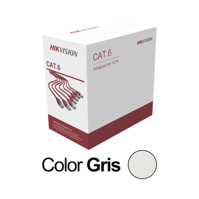 Bobina De Cable Utp 305 Mts / Cat6 (23 Awg) / Color Gris / Pvc (cm) / Uso En Interior / 100% Cobre / Aplicaciones De Cctv Y Redes De Datos