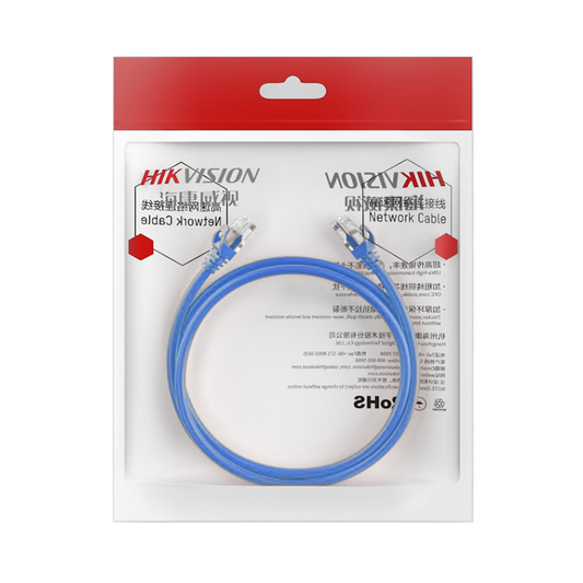 Cable de Parcheo (Patch Cord) / UTP / Cat. 6 (24 AWG) / 1 Metro / Color Azul / Ideal para PoE+ / Interior