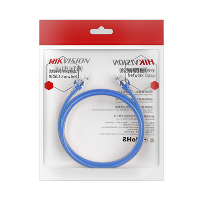 Cable de Parcheo (Patch Cord) / UTP / Cat. 6 (24 AWG) / 2 Metros / Color Azul / Ideal para PoE+ / Interior