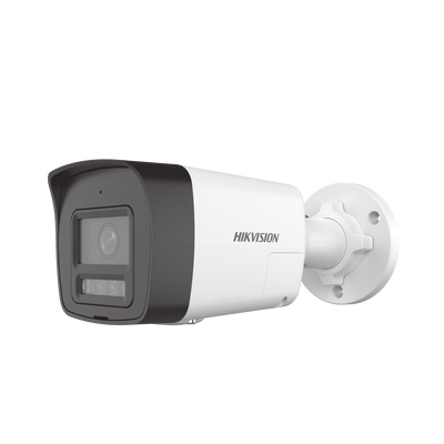 [PROTECCIÓN ACTIVA] Bala IP 4 Megapixel / Lente 2.8 mm / Dual Light (30 mts IR + 20 mts Luz Blanca)  / Audio de Dos Vías /  Luz Intermitente y Alerta de Audio / Micrófono Integrado / ACUSENSE Lite / Exterior IP67 / H.265 / PoE