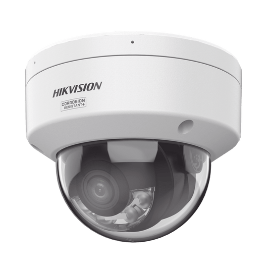 [Dual Light + ColorVu 3.0 + HikAI] Domo IP 6 Megapixel / Lente 2.8 mm / 30 mts IR + Luz Blanca / 2 Microfonos Integrados / Exterior IP67 / WDR 130 dB / ACUSENSE 3.0 / Metal / NEMA 4X / ACUSEARCH