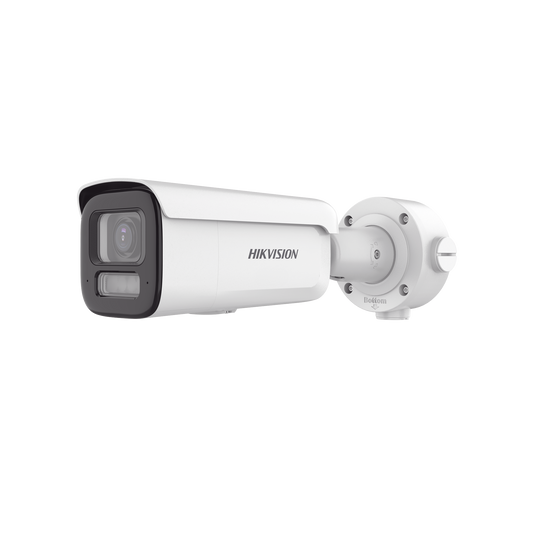 Bala IP 4 Megapixel / Imagen a Color 24/7 / Lente 2.7 - 13.5 mm / Luz Blanca 60 mts / WDR 130 dB / Exterior IP67 / IK10 / Captura Facial / Videoanaliticos / AcuSense