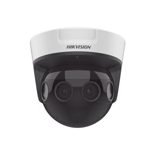 PanoVu Series / Vista Panorámica 180° / 8 Megapixel en Total / 4 Lentes 2.8 mm (2 Megapixel) / 20 mts IR EXIR / Exterior IP67 / IK10 / 12 Vcc / PoE+ / MicroSD
