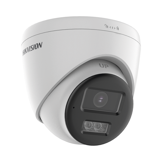 [Audio Bidireccional + Sirena & Estrobo + Dual Light + ColorVu] Turret TURBOHD 4K (8 Megapixel)  / Lente 2.8 mm / 40 mts IR EXIR + 40 mts Luz Blanca / Sirena / Micrófono y Bocina Integrado / Exterior IP67 / dWDR