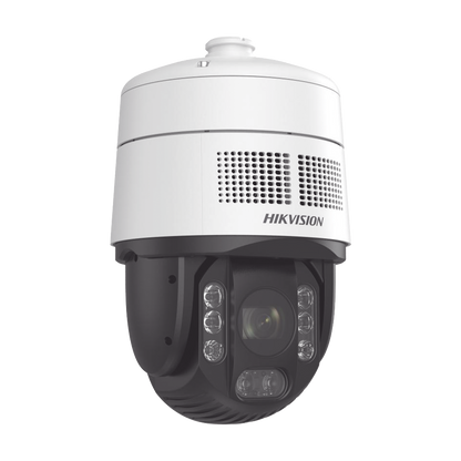 [ PROTECCIÓN ACTIVA ] Domo PTZ IP 4 Megapixel / 32X Zoom / 200 mts IR / Potente Alerta Audible y Luz Estroboscópica hasta 100 Metros / ACUSENSE / IP67 / IK10 /  / Autoseguimiento 2.0 / Hi-PoE / DARKFIGHTER / Rapid Focus / Micro SD