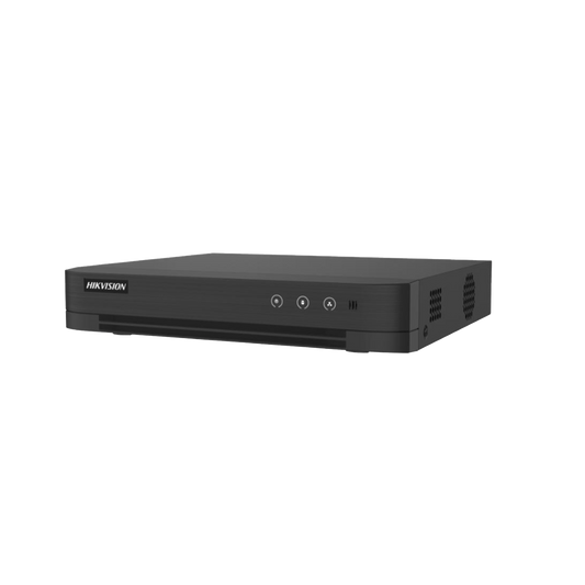 [Audio Bidireccional] DVR 4 Canales TurboHD + 1 Canal IP / 2 Megapixel (1080p) Lite / Acusense Lite (Evita Falsas Alarmas) / Audio por Coaxitron / 1 Bahia de Disco Duro / H.265+ / Salida de Vídeo Full HD