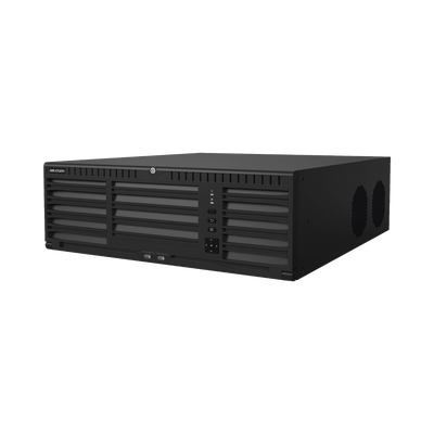[doble Poder De Decodificación] Nvr 32 Megapixel (8k) / 128 Canales Ip / Acusense / Anpr / Conteo De Personas / 16 Bahías De Disco Duro / 2 Tarjetas De Red / Soporta Raid Con Hot Swap / 2 Hdmi En 8k / Pos / Alarmas I/o  / Smart Search