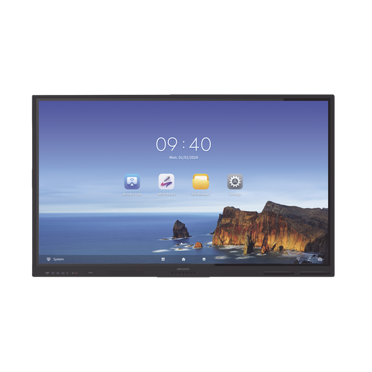 Pantalla Interactiva Touch De 65" Android 11 / Cámara Web 8 Mp / Resolución 4k / Bocinas Integradas / Entradas Hdmi Y Vga / Incluye 2 Lápices Para Escribir