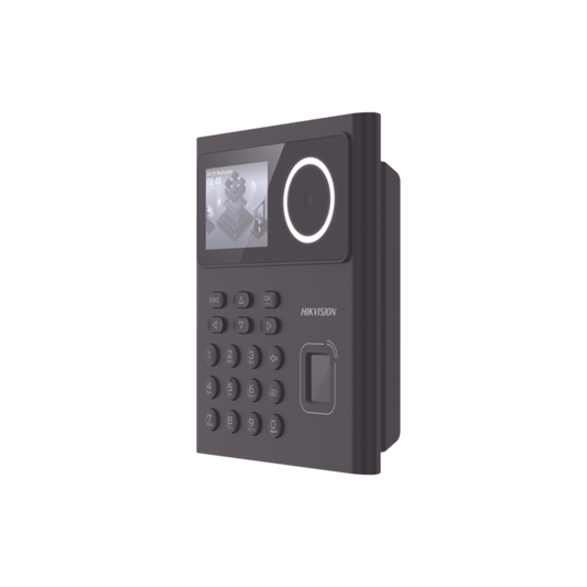 Terminal Min Moe WiFi con Batería de Respaldo / Administrable por Smartphone o Nube /  Acceso y Asistencia /  Huella, Facial y Tarjetas MIFARE /  500 rostros y 1,000 Huellas y Tarjetas / Detección de Cubrebocas / HikConnect