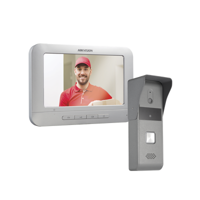 Kit De Videoportero Analógico Con Pantalla Lcd A Color De 7" / Frente De Calle Para Exterior Ip65