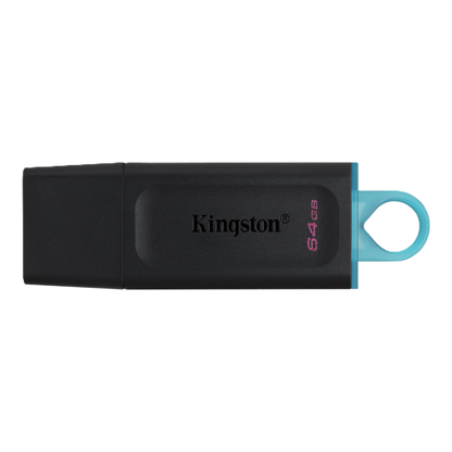 Memoria Flash Usb Kingston Data Traveler Exodia 64gb Gen 1 3.2 Tipo A Negro C/anillo Azul Ocean (dtx/64gb)