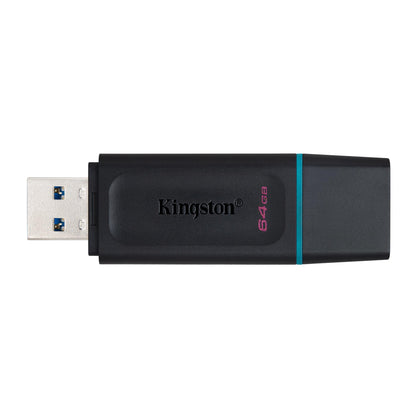 Memoria Flash Usb Kingston Data Traveler Exodia 64gb Gen 1 3.2 Tipo A Negro C/anillo Azul Ocean (dtx/64gb)