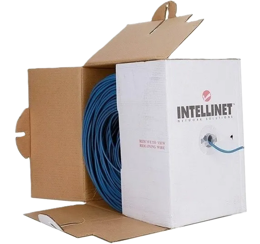 Bobina,intellinet,362344, Cat 5e Cca Utp 305m Solida Azul