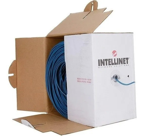 Bobina,intellinet,362344, Cat 5e Cca Utp 305m Solida Azul