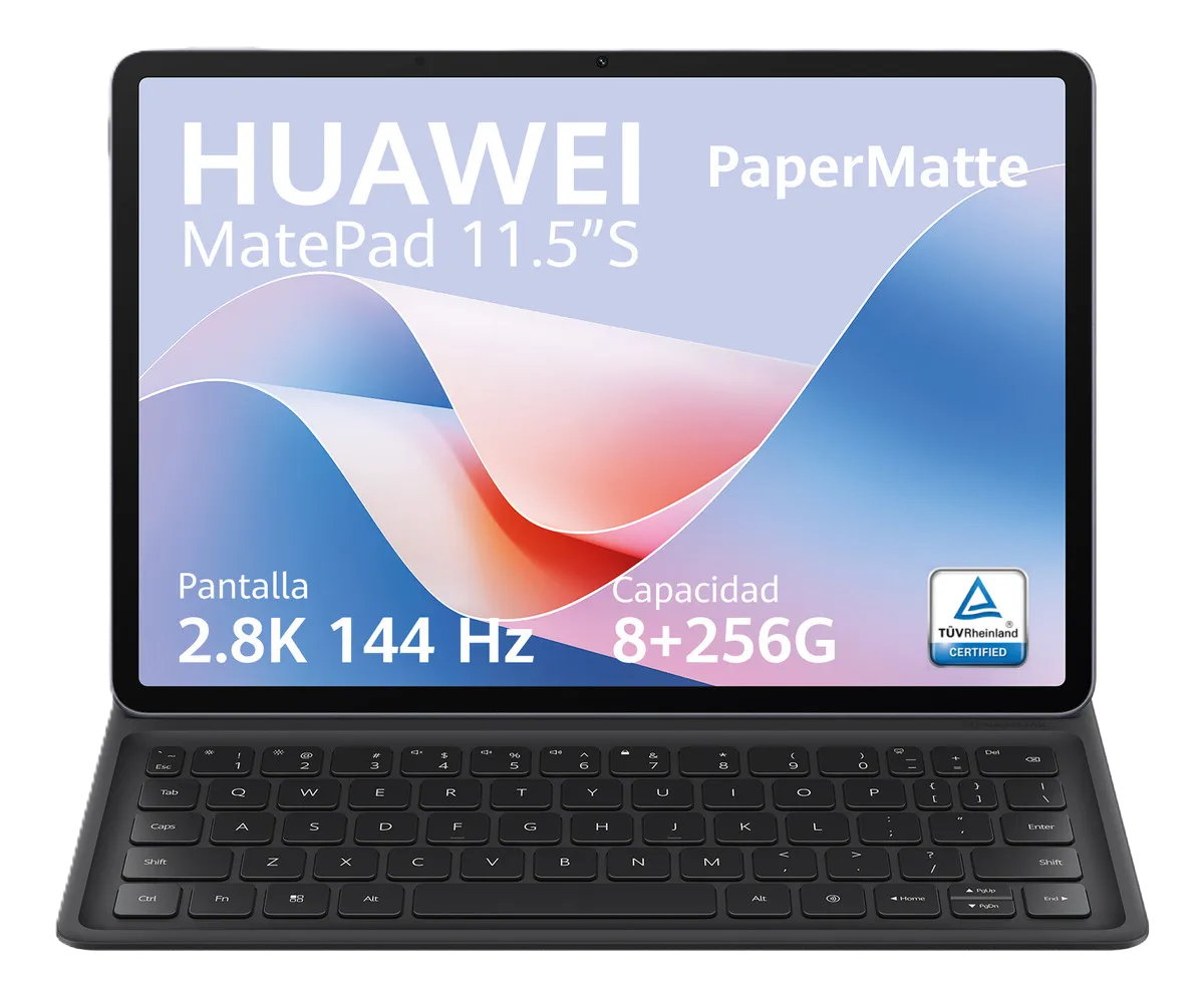 Huawei Matepad  11.5 Papermate , Procesador  Kirin T82b , Ram 8gb, Disco Duro 256gb, Pantalla 11.5in, Sistema Operativo Harmonyos 4.3, Cámara Frontal 8mp, / Teclado De Regalo