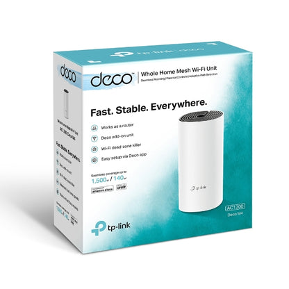 Router | Tp-link | Deco M4(1-pack) | Wifi Mesh | Ac1200 Dual Band | Modo Ap/ Router | Cobertura Estimada 185 Metros Cuadrados (depende De Condiciones Ambientales Y Trafico De Cada Usuario)