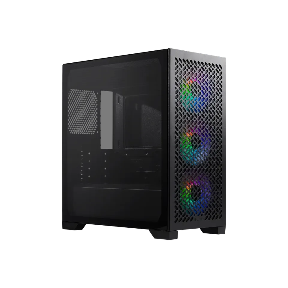 Gabinete Cooler Master Elite 302 / Argb Fan 4 / Negro / Mini Torre / Mini Itx / Micro Atx / Ventana